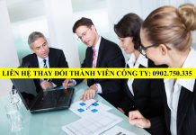 Thay doi thanh vien cong ty TNHH tai Quang Nam Da Nang